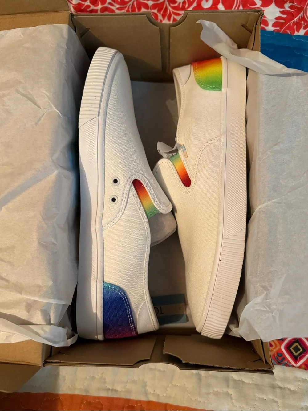 Toms white canvas
